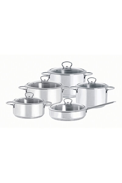 Metalac Set 5 piese inox Gracia MetalacOala 20/Oala 24/Caserola 22/Cratita 22...
