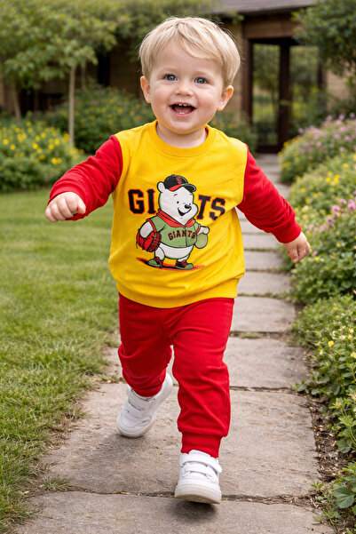 NOVERAM KİDS طقم بدلة رياضية للأولاد الصغار من ميني جاينتس مطبوع