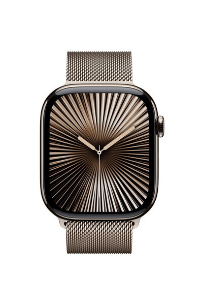 Apple Ceas 10 GPS + Cellular, Carcasă din titan 46mm, Curea Milanese S/M