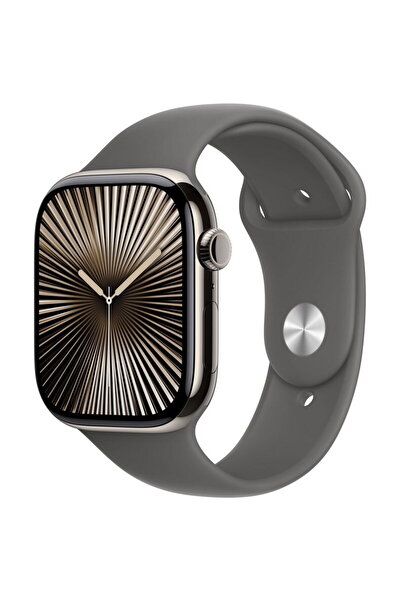 Apple Watch Series 10 GPS + Cellular 46 mm Titanium Case with Stone Grey Spor...