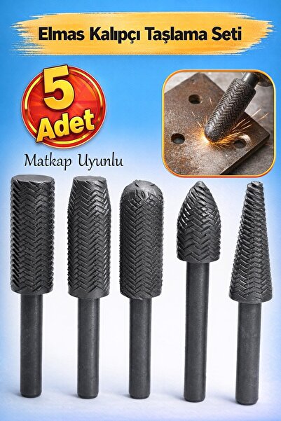 Neler Geldi Neler Freze Uç Törpü 5 Parça Kalıpçı Taşlama Seti – Metal Demir O...