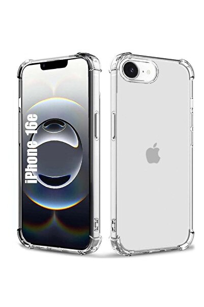 Generic غطاء خلفي شفاف بحواف معززة متوافق مع iPhone 16E