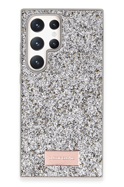 BSN STİL غطاء سامسونج جالاكسي إس 24 ألترا اللامع من بي إس إن إس شوب - فضي 105...