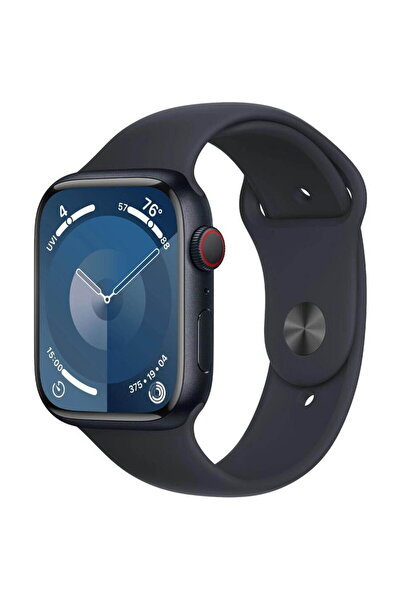 Apple Watch Series 9 GPS + carcasa cellular 45mm Midnight Aluminium cu Sport ...