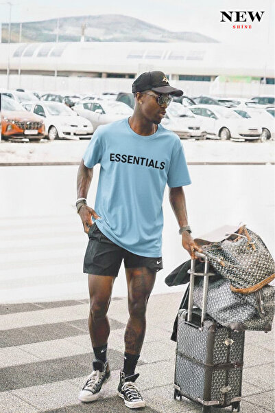 New Shine تي شيرت مطبوع للجنسين من إيسنشيالز