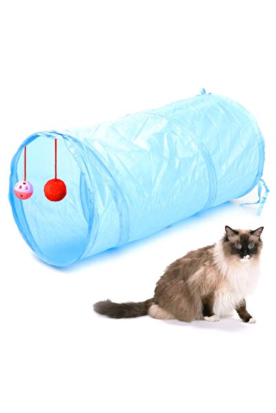Avex Tunnel cat toy, length 50 cm, blue color