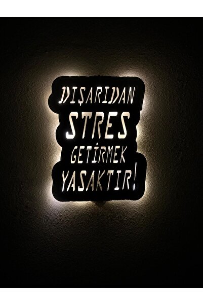 sem concept AA Pilli Ledli Dışarıdan Stres Getirmek Yasaktır Dekoratif Duvar ...