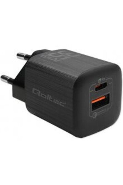 Qoltec USB, USB Tip-C GaN Ultra 35w Negru