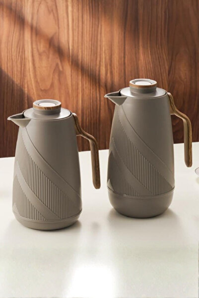 Generic طقم ترامس شاي وقهوة السعة 1 لتر بتصميم انيق