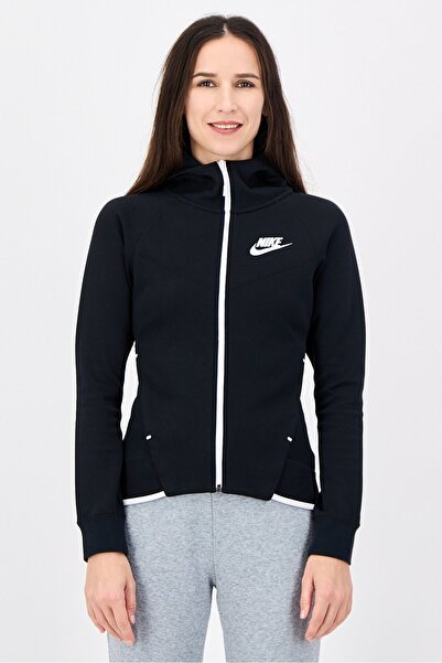 Nike Women Sportswear Fit Long Sleeve Outdoor Full Zip Hoodie, Black