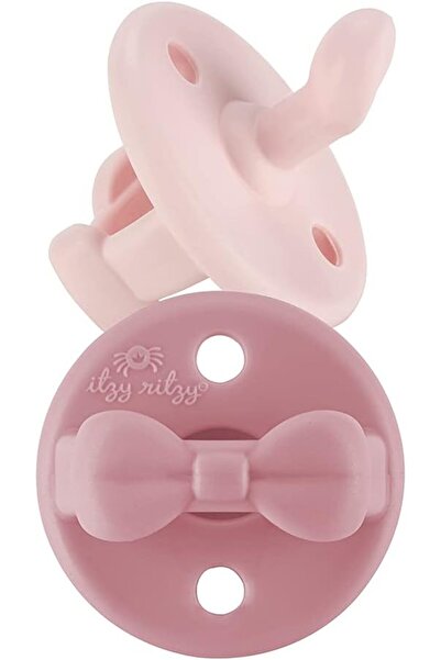 Itzy Rıtzy Sweetie Soother Silicone Orthodontic Pacifiers with Collapsible Ha...