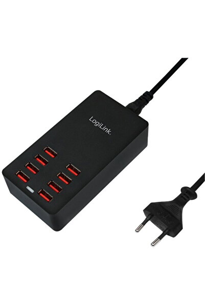 LogiLink PA0140, 8x USB, 44 W, Negru