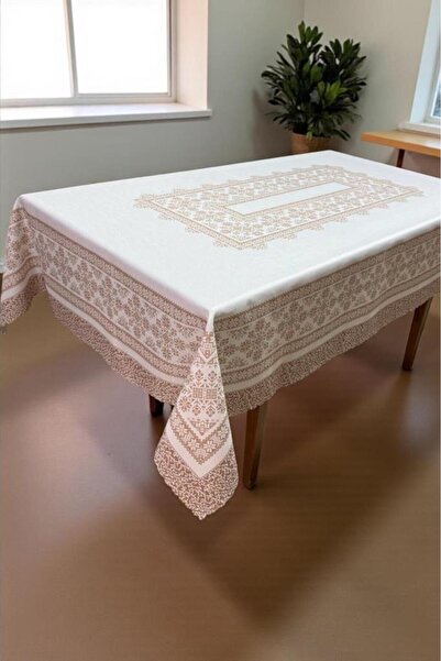 Çeyiz Diyarı Față de masă Nazen Dertsiz 150x220 cm Maro
