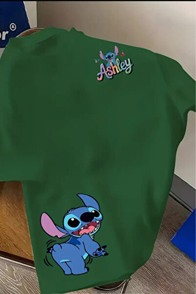 New Shine تي شيرت مطبوع عليه ستيتش للجنسين