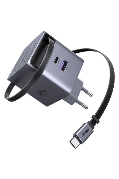 Ugreen KF2349988 65825 GaN 1xUSB-A +2x USB-C 65W Gri