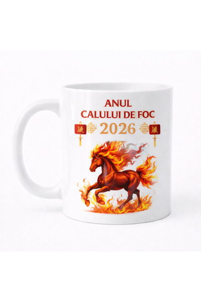 OEM Mug Year of the Fire Horse 2026, symbol of luck, power and prosperity, TI...