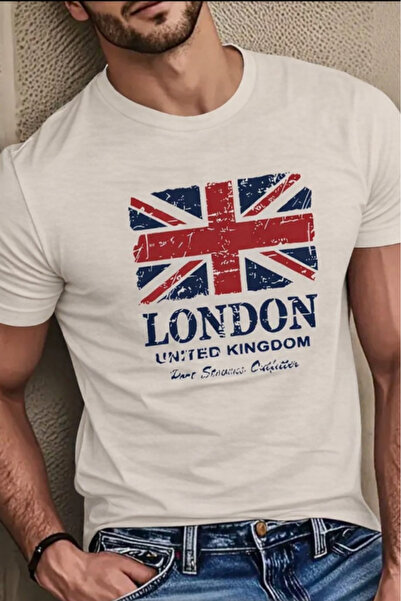 New Shine تي شيرت مطبوع عليه لندن للجنسين