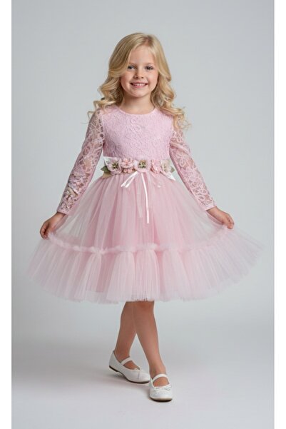 Şenkız Rochie de zi specială pentru fete, model prințesă cu flori, pentru ziu...