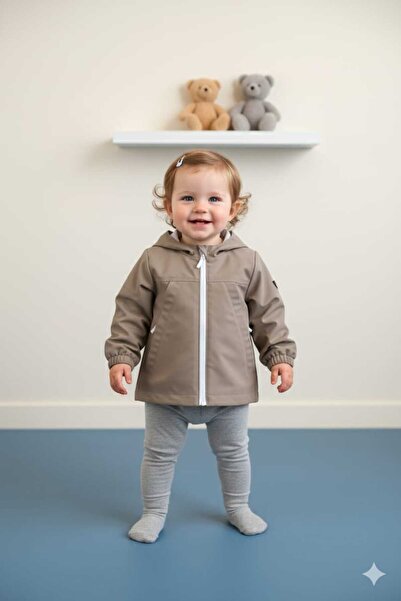 Benittokids Girl's Mesh Inside K Hooded Raincoat