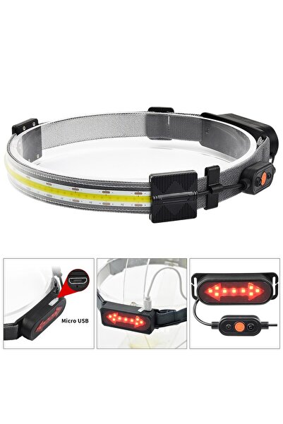 Genel Markalar RC-33 Kafa Feneri Şarjlı Şerit Cob Led 30 Watt