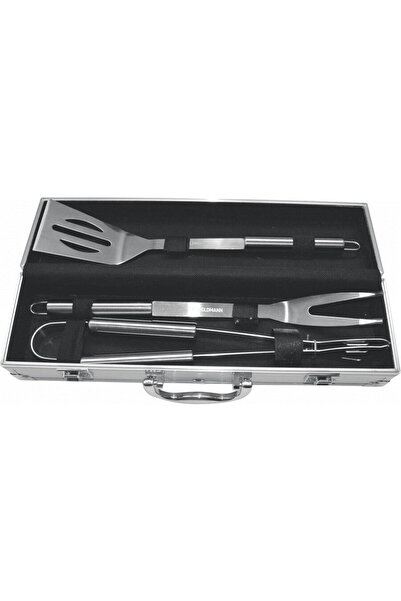 Fieldmann Set 3 Ustensile gratar, FZG 9014, Argintiu