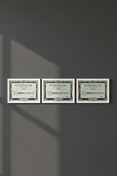 Asya Çerçeve Decorative Tokyo A4 (21X30) 3-Piece White Plastic Photo Frame