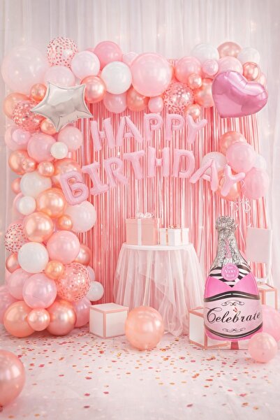 ENG PARTİ DÜNYASI 82 Parça Doğum Günü Balon Konsepti Set - Happy Birthday Set...