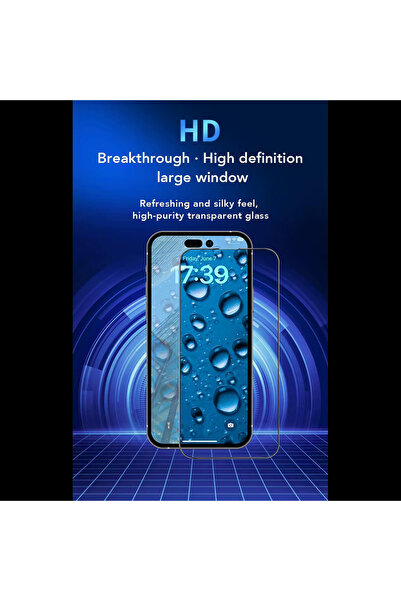 Anank iPhone 16 Pro Max 2.5D 5X Reinforced CG Glass Screen Protector, black