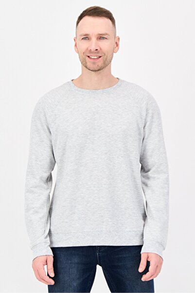 90 Degree By Reflex Men Sportswear Fit Long Sleeve Outdoor Sweatshirts, Grey