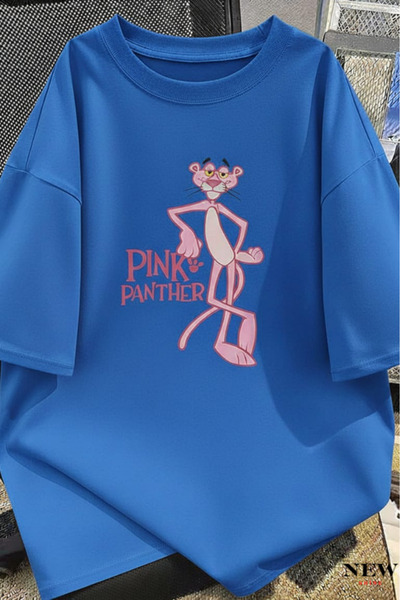 New Shine تي شيرت مطبوع عليه نمر للجنسين