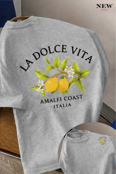 New Shine تي شيرت مطبوع للجنسين من لا دولتشي فيتا