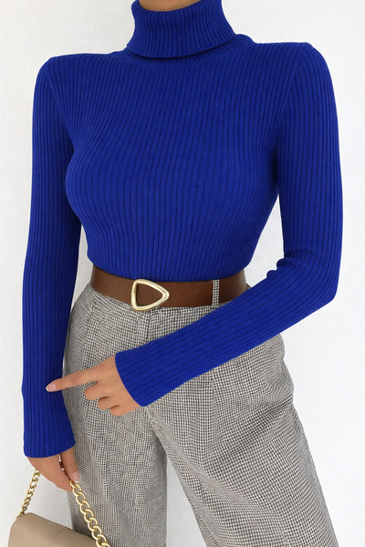Noi Belis Basic Turtleneck Wicking Knitted Sweater Aw25Kz0061