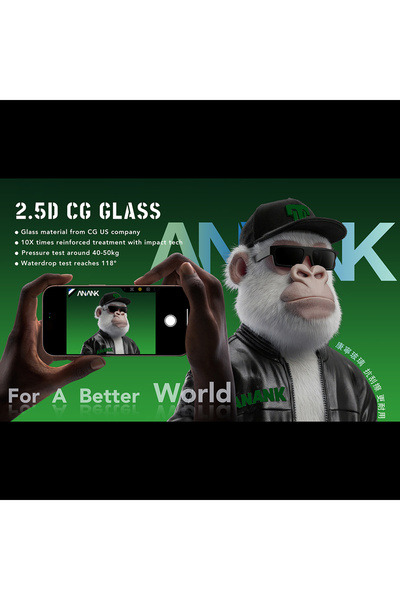 Anank iPhone 17 Pro Max 2.5D 10X Reinforced CG Screen Protector, black