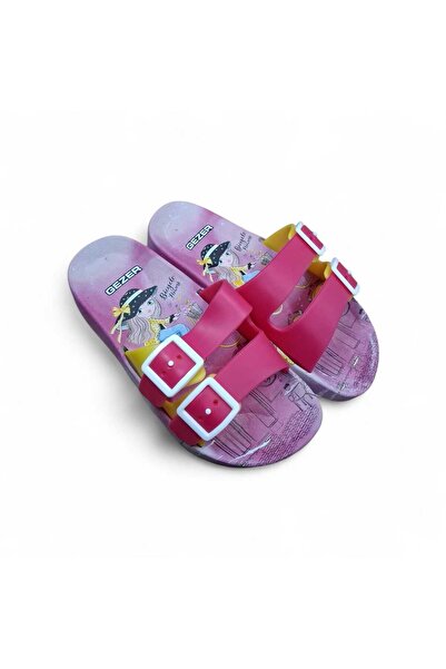 GEZER Papuci de vară pentru fete, reglabili, cu două catarame, potriviti pent...