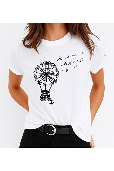 OEM Women's T-shirt 100% Cotton Black Dandelion