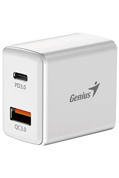 GENIUS Quick Charge 20W 1 x USB-A + 1 x USB Type-C Alb
