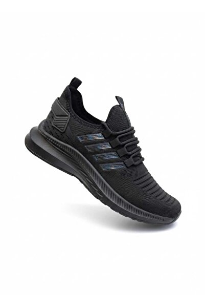 Wanderfull Erkek 40-45 Siyah Bağcık Görünümlü Bağcıksız Komple Nefes Alan Ana...