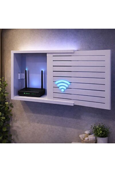 DEMİR DİZAYN Wifi modem saklama kutusu Kablo Priz Şartel elektirik