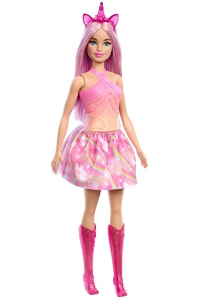 Barbie دمى وحيد القرن بشعر خيالي ملون