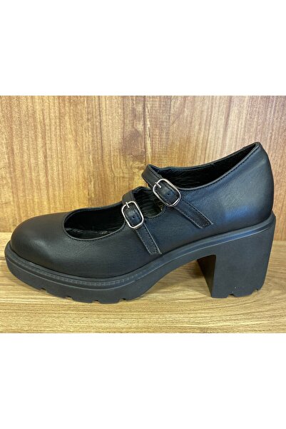 Mammamia Hakiki Deri Klasik Topuklu Ayakkabı