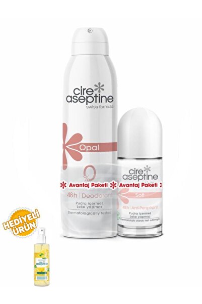 CIRE ASEPTINE Opal Deodorant 150Ml+Soft Rollon 60Ml Avantaj Paketi
