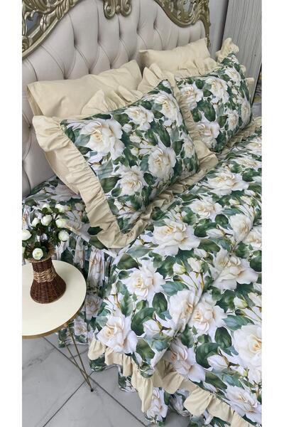 AHSEN TASARIM 5D Double Size Bedding Set with Skirt, Fluffy Sheets and Duvet ...