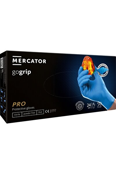 ART Set 50 manusi de nitril, foarte rezistente, marime L, culoare albastra