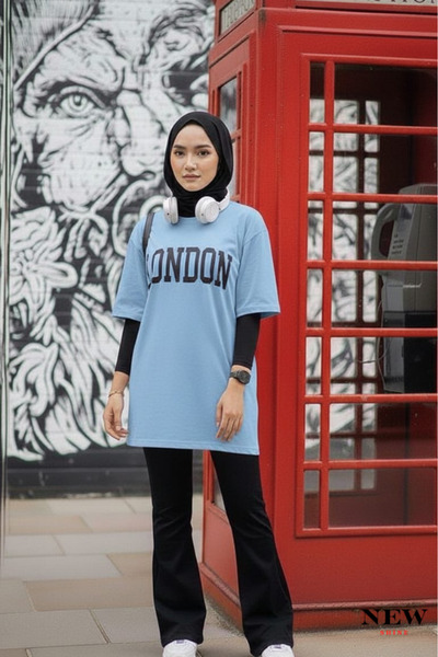 New Shine تي شيرت مطبوع عليه لندن للجنسين