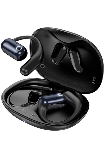 Hoco EA6, Căști cu urechi deschise, TWS, BT 5.3, ENC, Negru