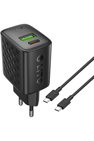 Lito LC19T USB-C + USB-A Cablu USB-C Inclus 30W Negru
