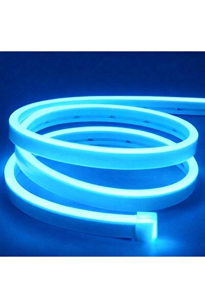 SAKİN ENERJİ Neon Şerit Led 12V Volt Esnek Silikonlu Aydınlatma (1MT-ICE BLUE )