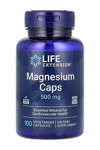 Life Extension كبسولات المغنيسيوم، ٥٠٠ ملغ، ١٠٠ كبسولة نباتية