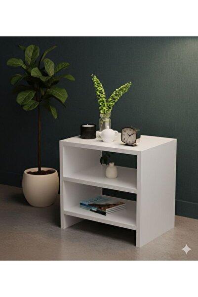 DEMİR DİZAYN Ekonomik Komidin - Yan Sehpa Çok Amaçlı Raflı