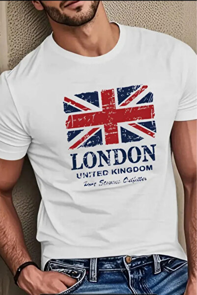 New Shine تي شيرت مطبوع عليه لندن للجنسين